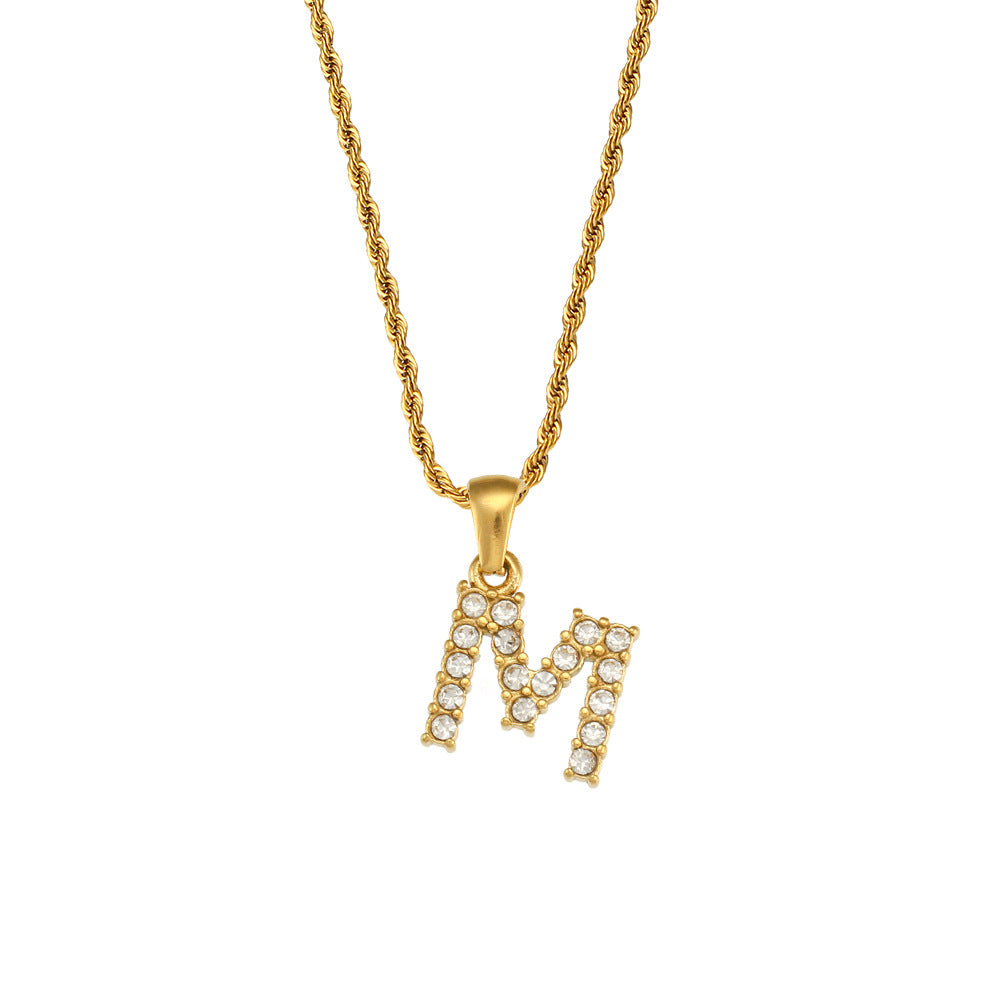 Cristal Letter Necklace
