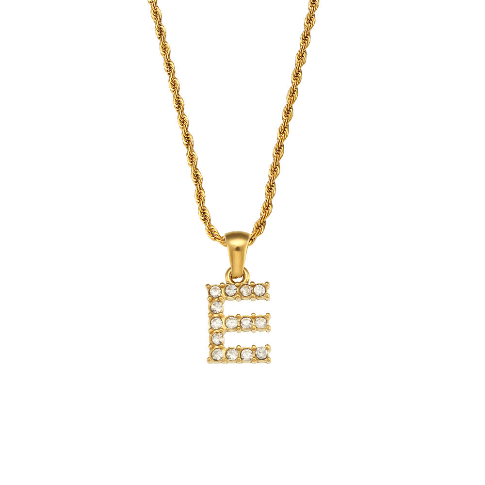 Cristal Letter Necklace