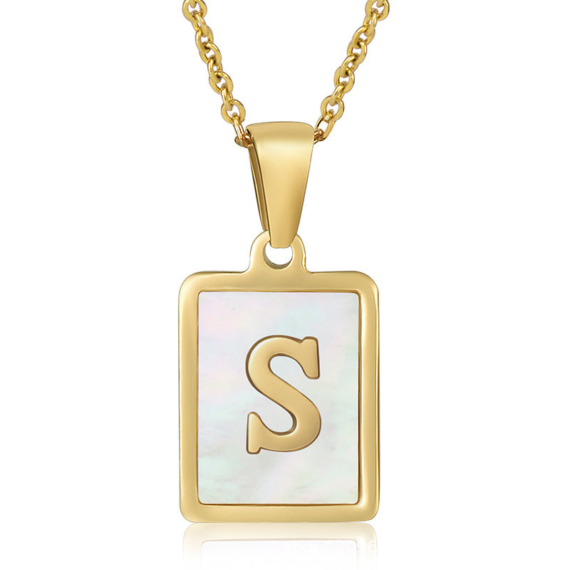 Sea Shell Letter Necklace