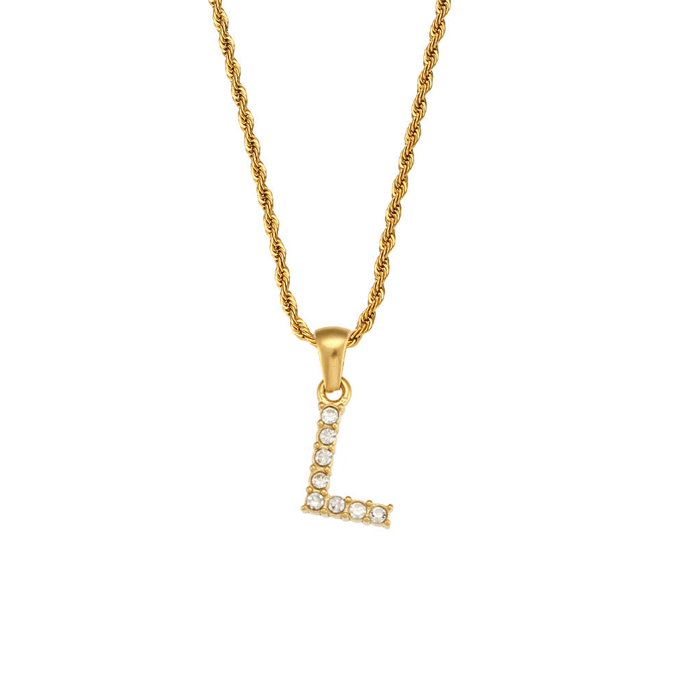 Cristal Letter Necklace