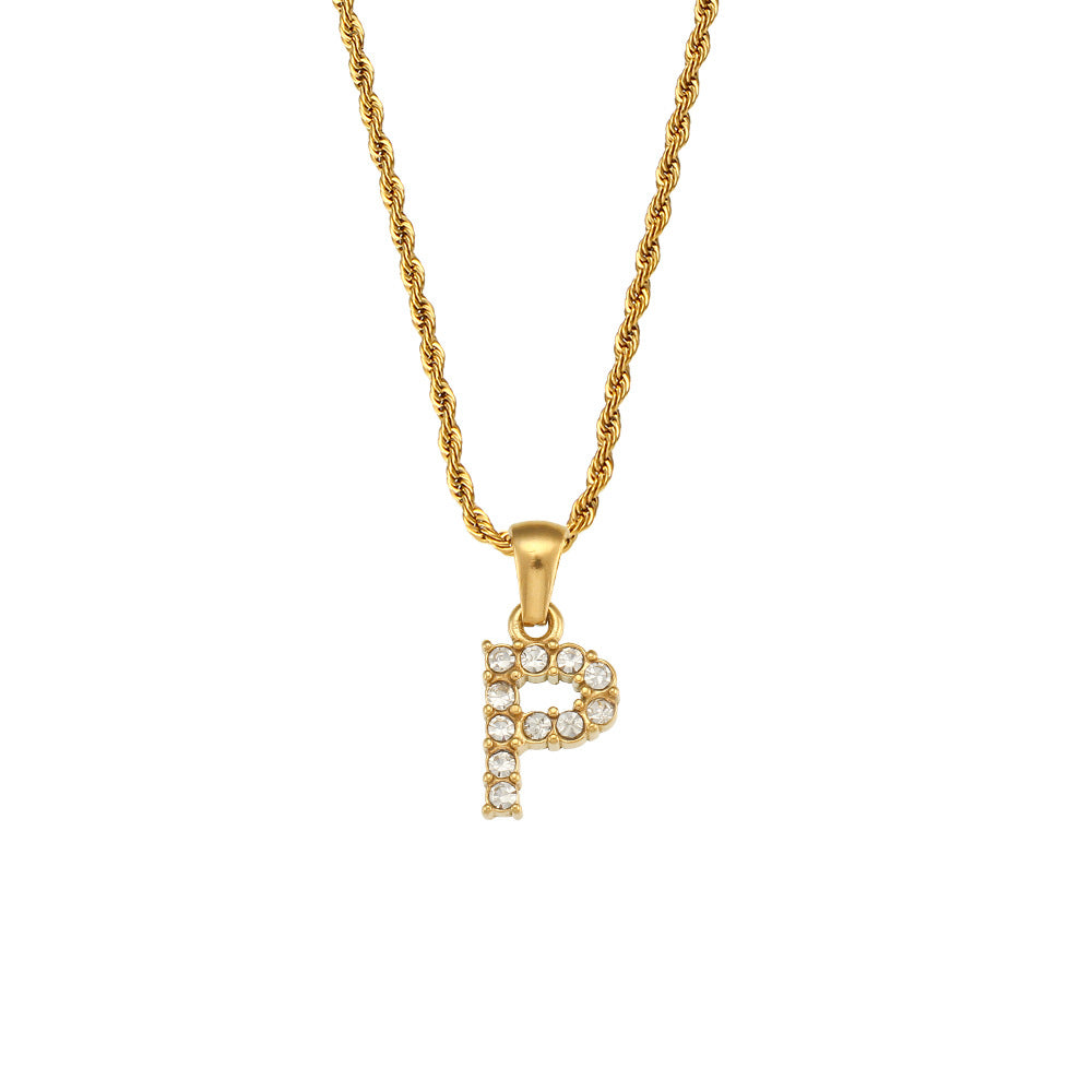 Cristal Letter Necklace