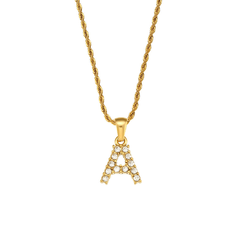 Cristal Letter Necklace