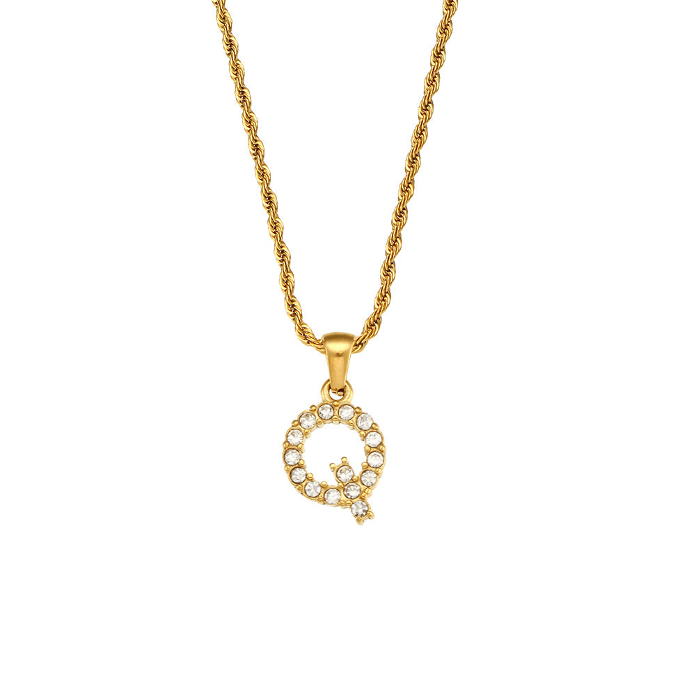 Cristal Letter Necklace
