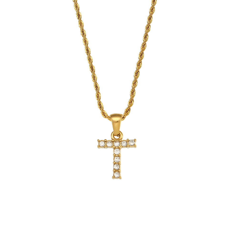 Cristal Letter Necklace