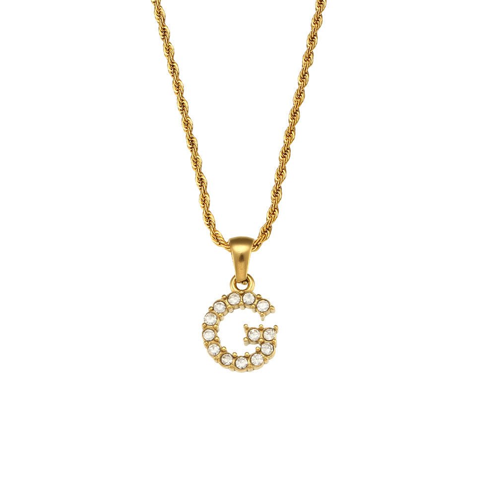 Cristal Letter Necklace