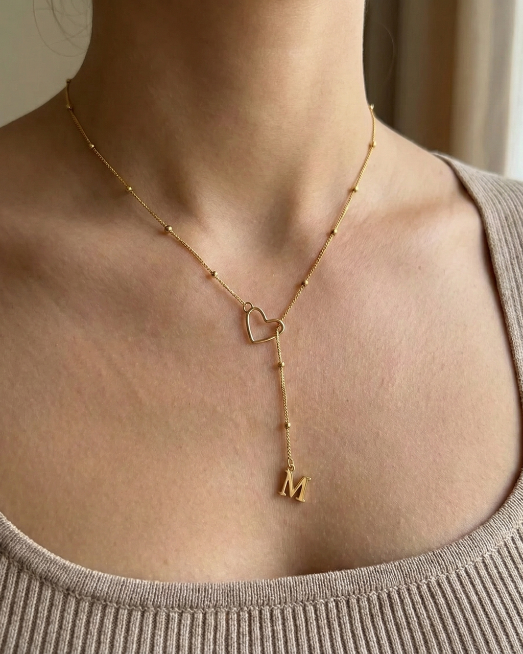 Heart Letter necklace