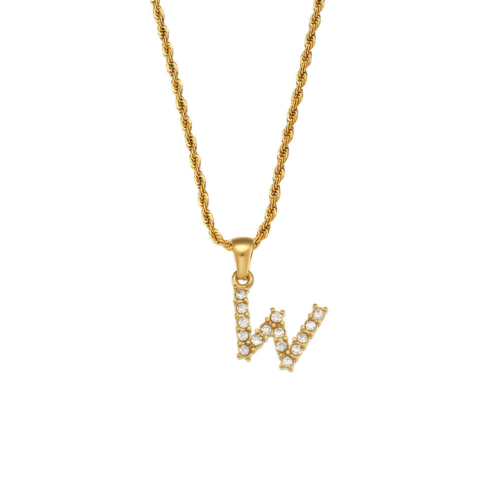 Cristal Letter Necklace
