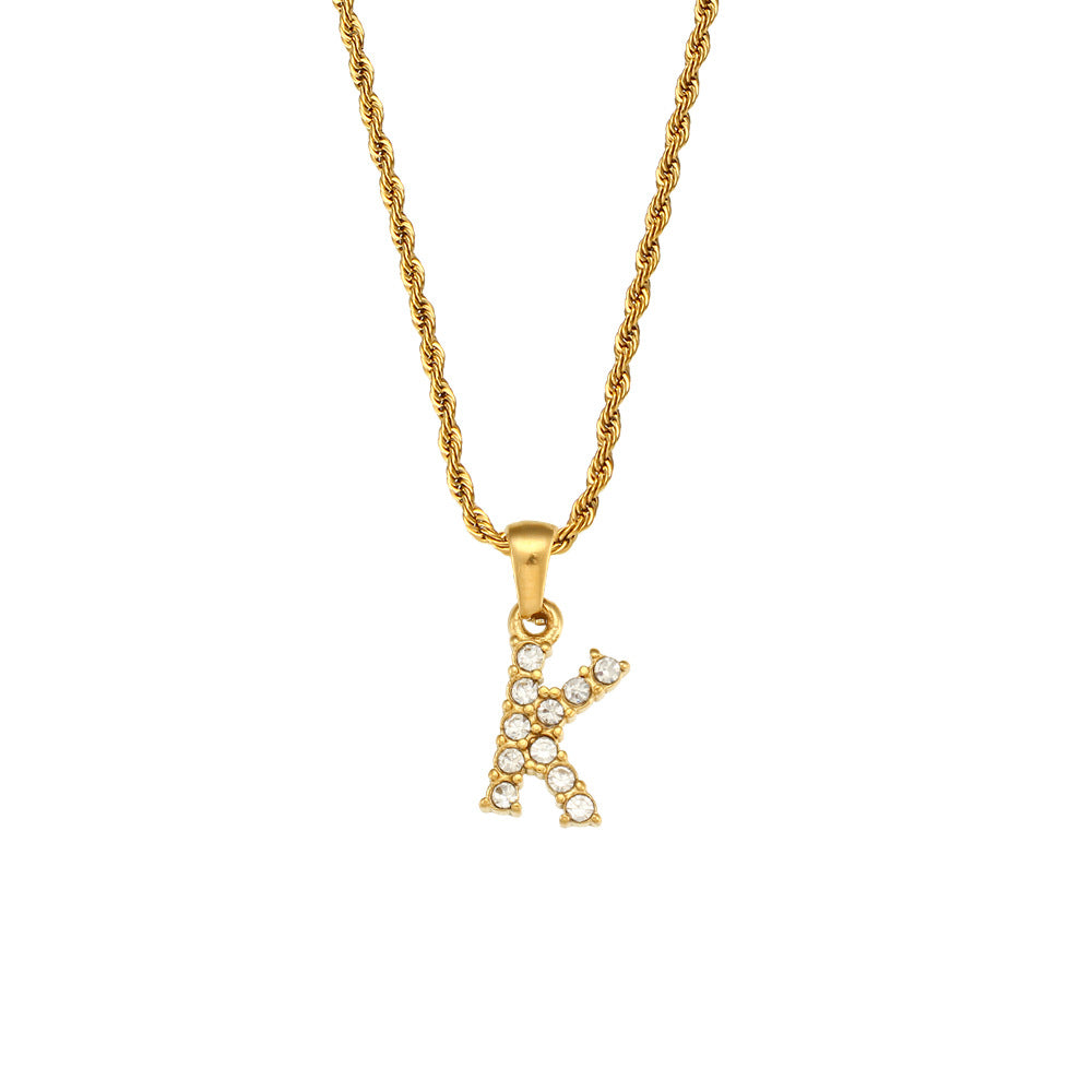 Cristal Letter Necklace