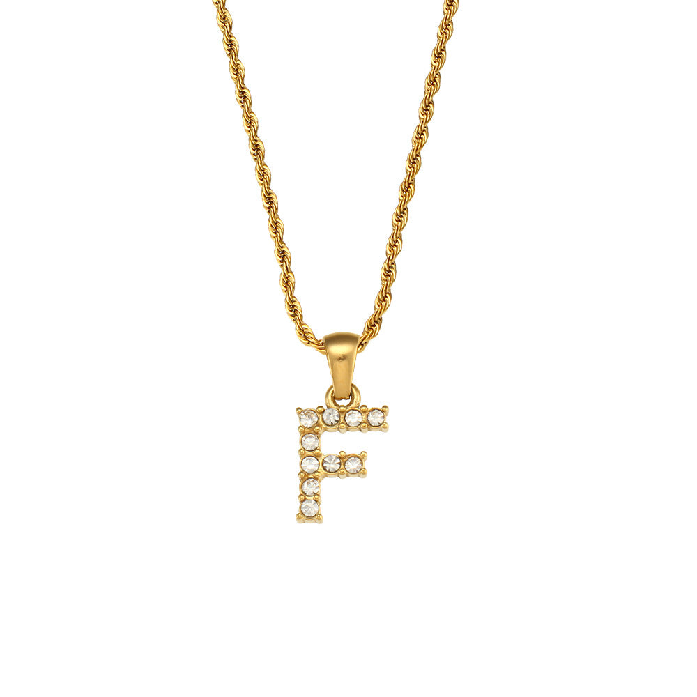 Cristal Letter Necklace