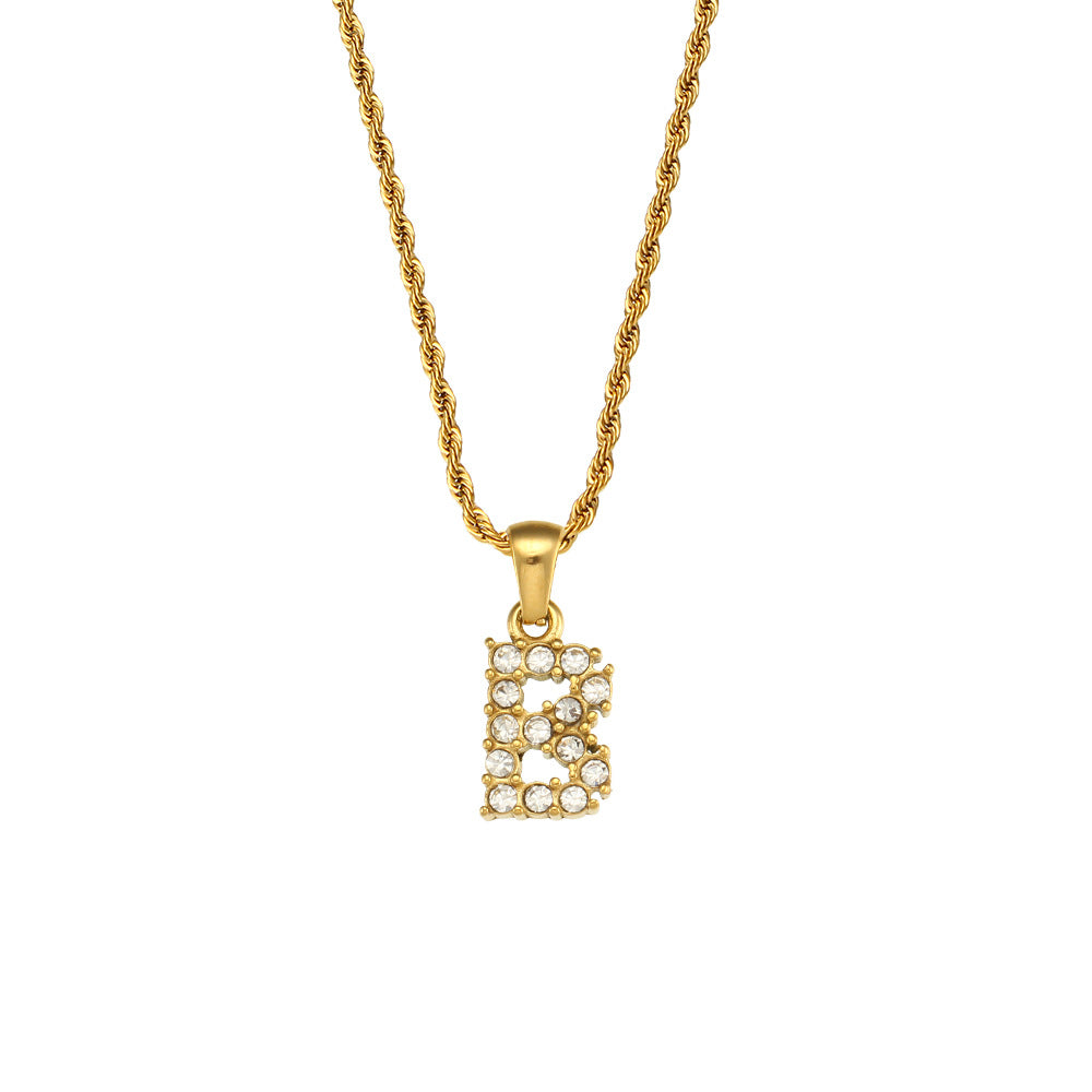 Cristal Letter Necklace