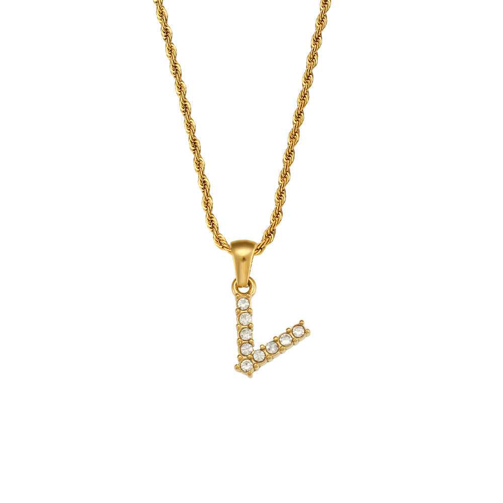 Cristal Letter Necklace