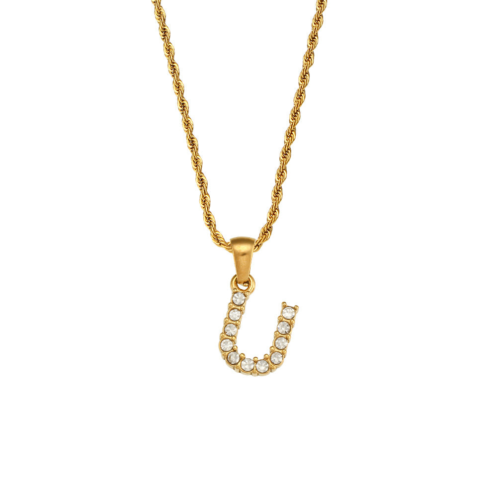 Cristal Letter Necklace