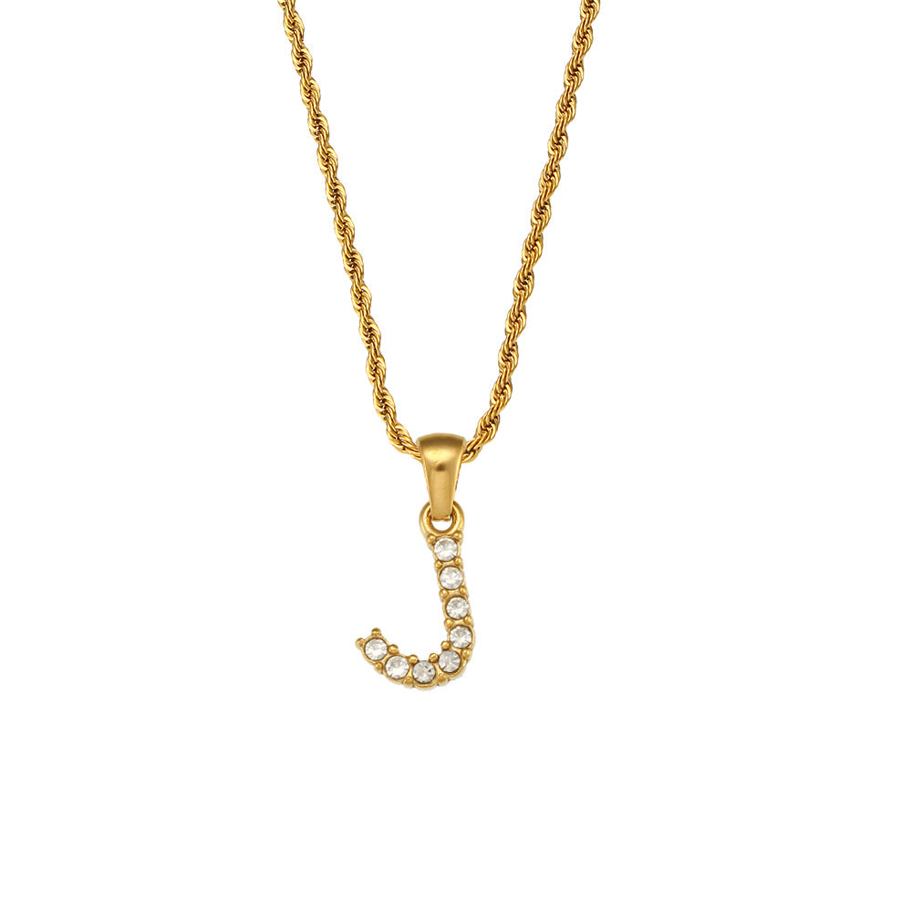 Cristal Letter Necklace